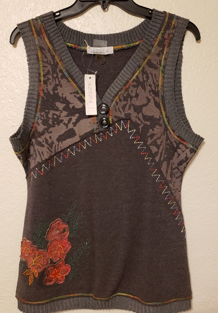 New with tags XL Embroidered Vest